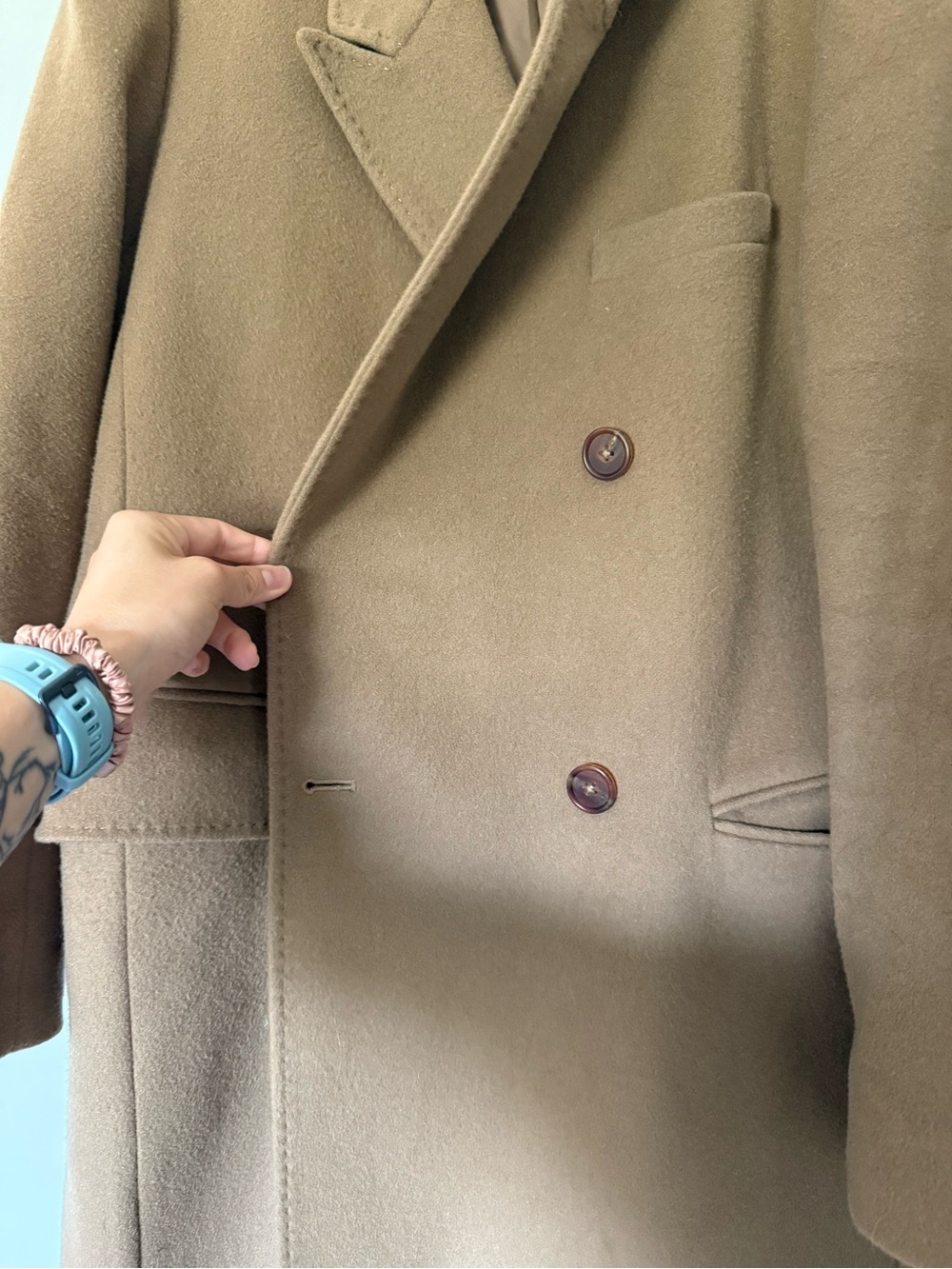 Italian wool Double breasted coat - Picture 3 of 9